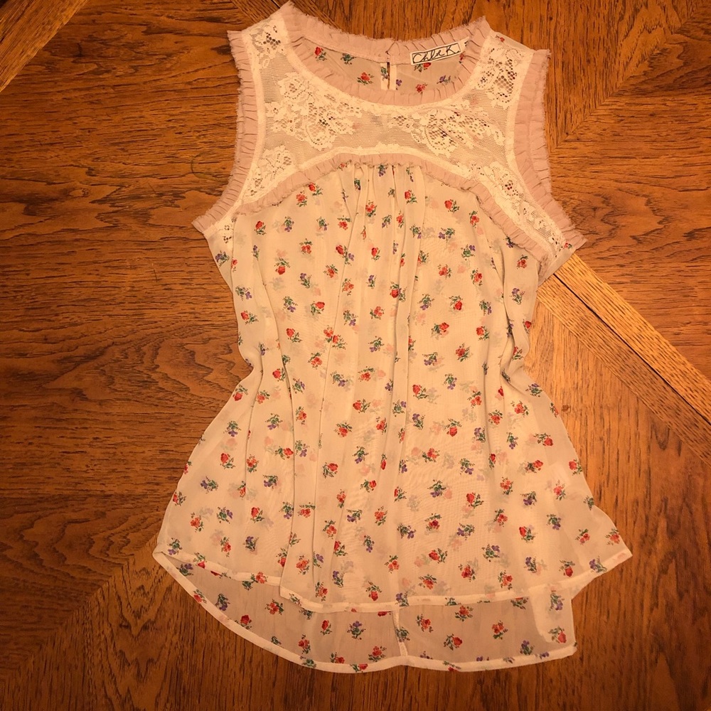 Cream Lace Tank